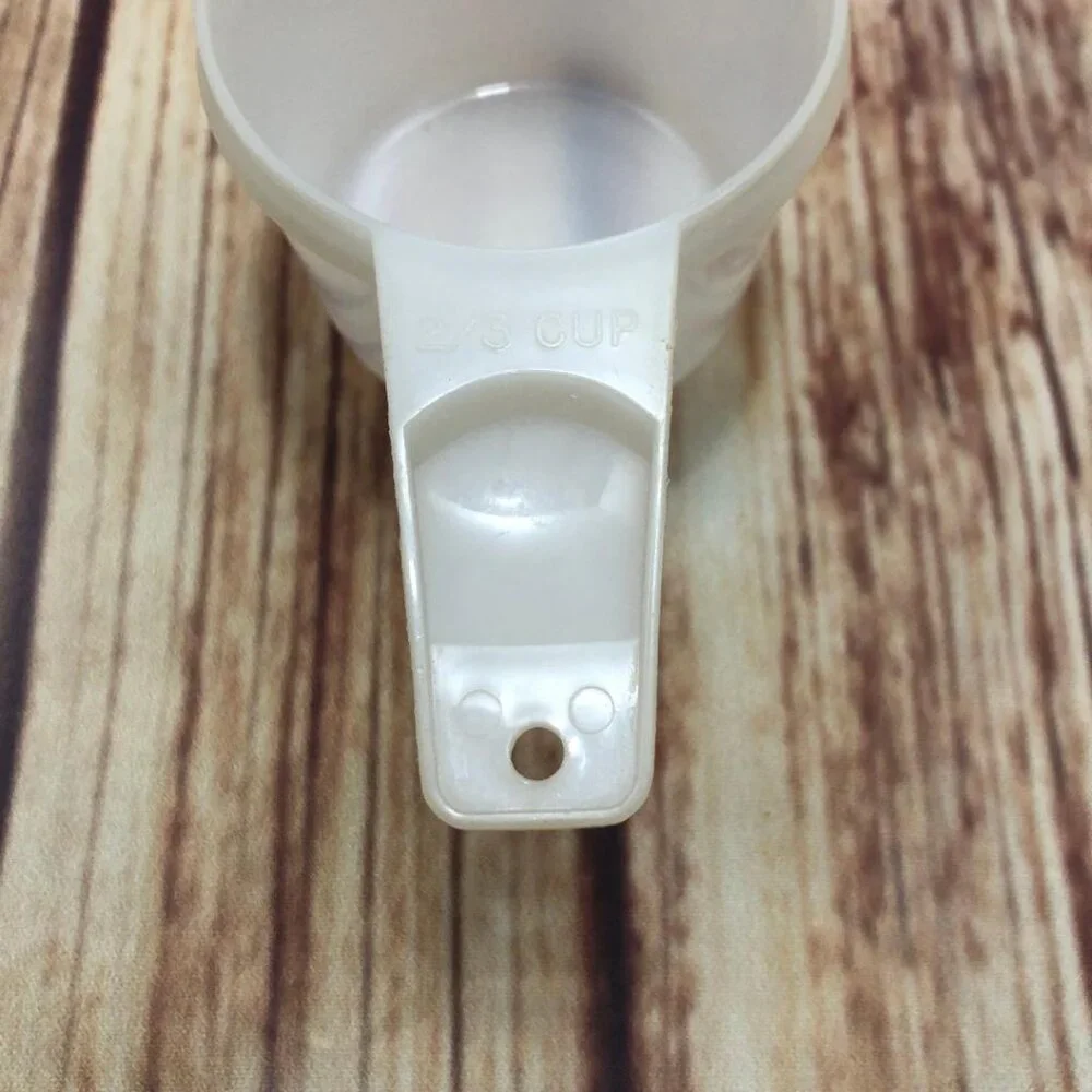 Vintage Tupperware Clear White Nesting Measuring Cup 2/3 CUP Replacement 763-1